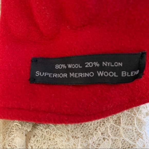 PRESTON & YORK RED WOOL PEA COAT - Picture 3 of 15